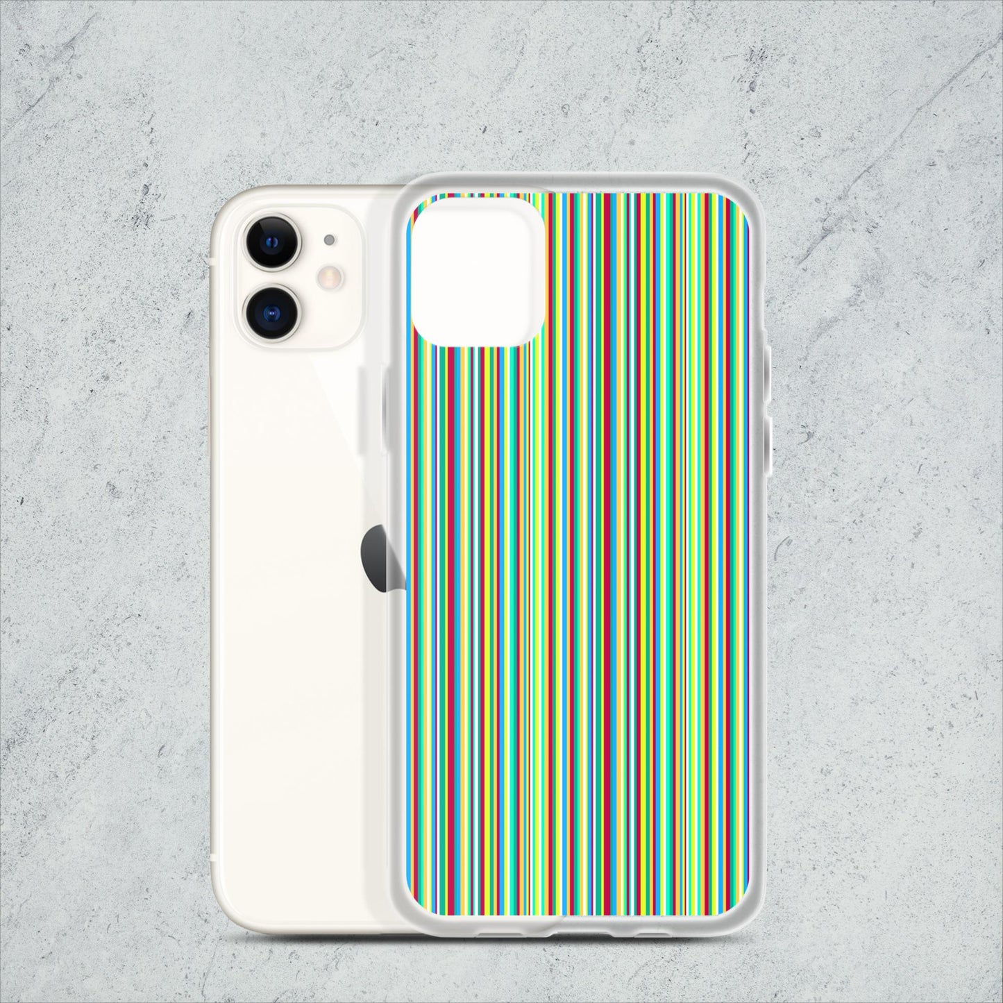 iPhone case/stripe/green