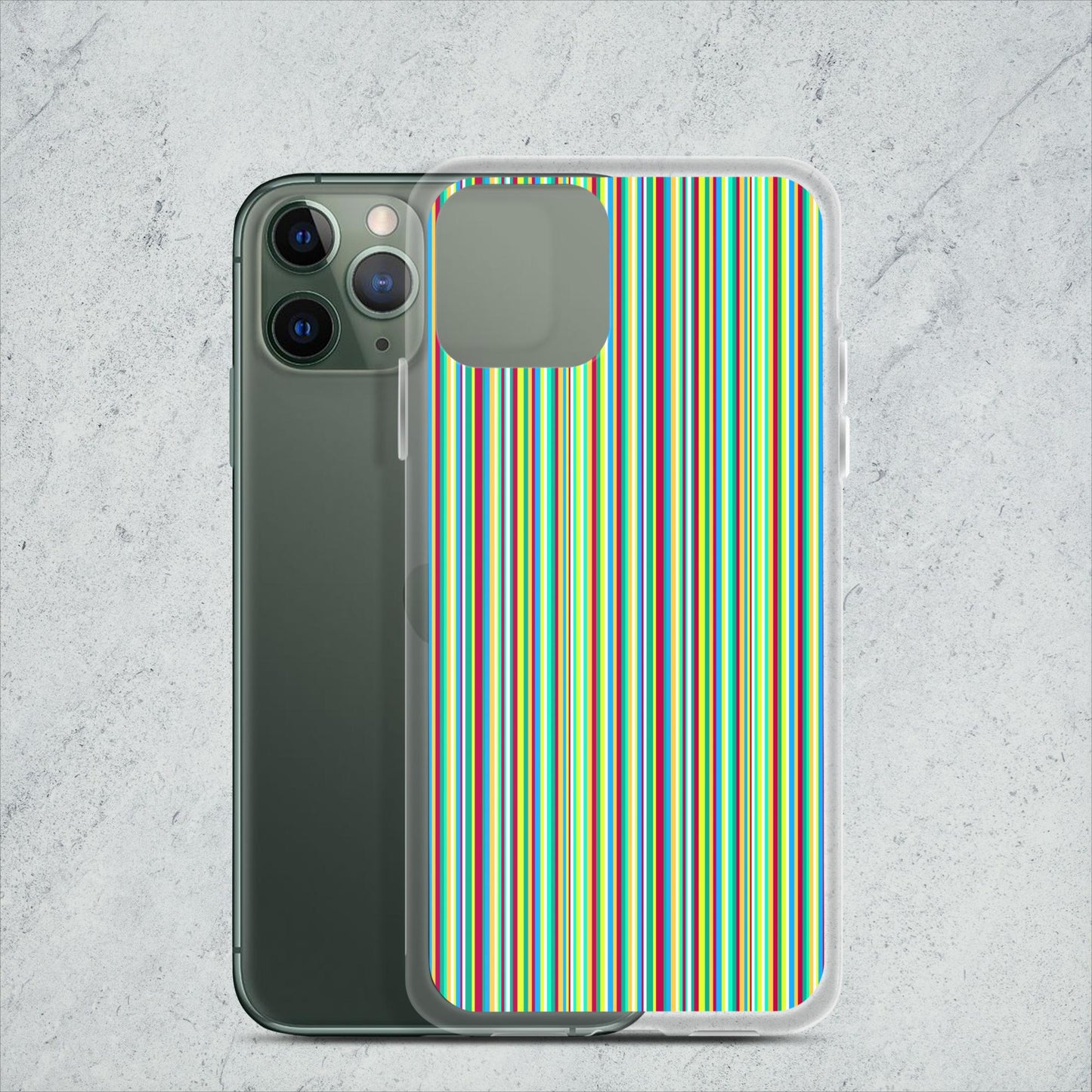 iPhone case/stripe/green