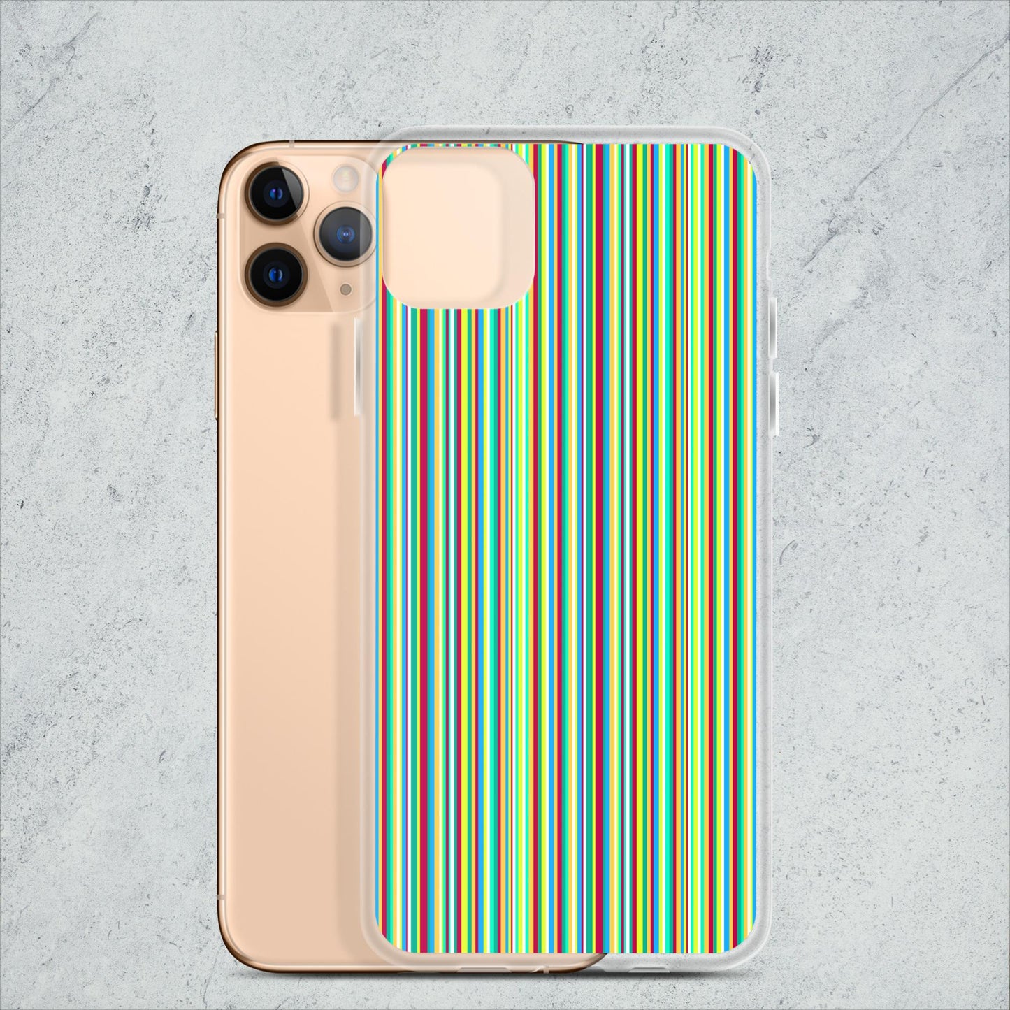 iPhone case/stripe/green