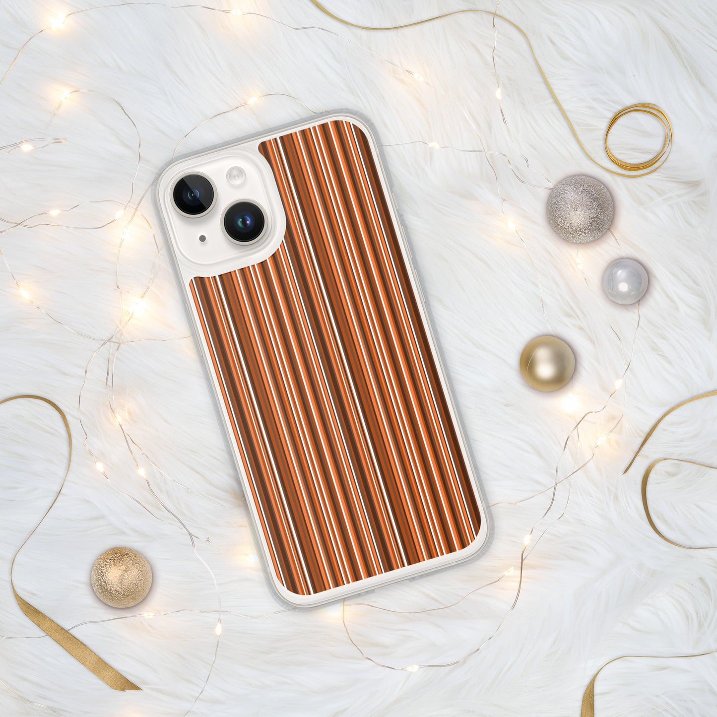 iPhone case/stripe/brown