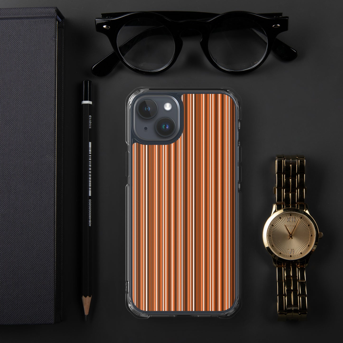 iPhone case/stripe/brown