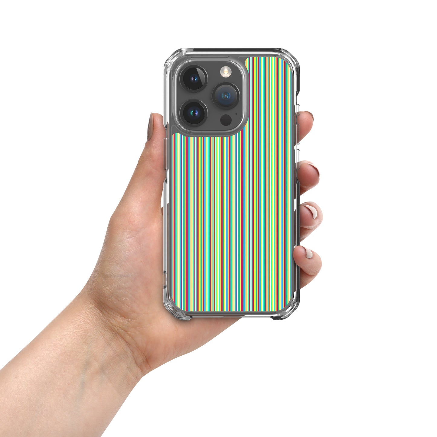 iPhone case/stripe/green