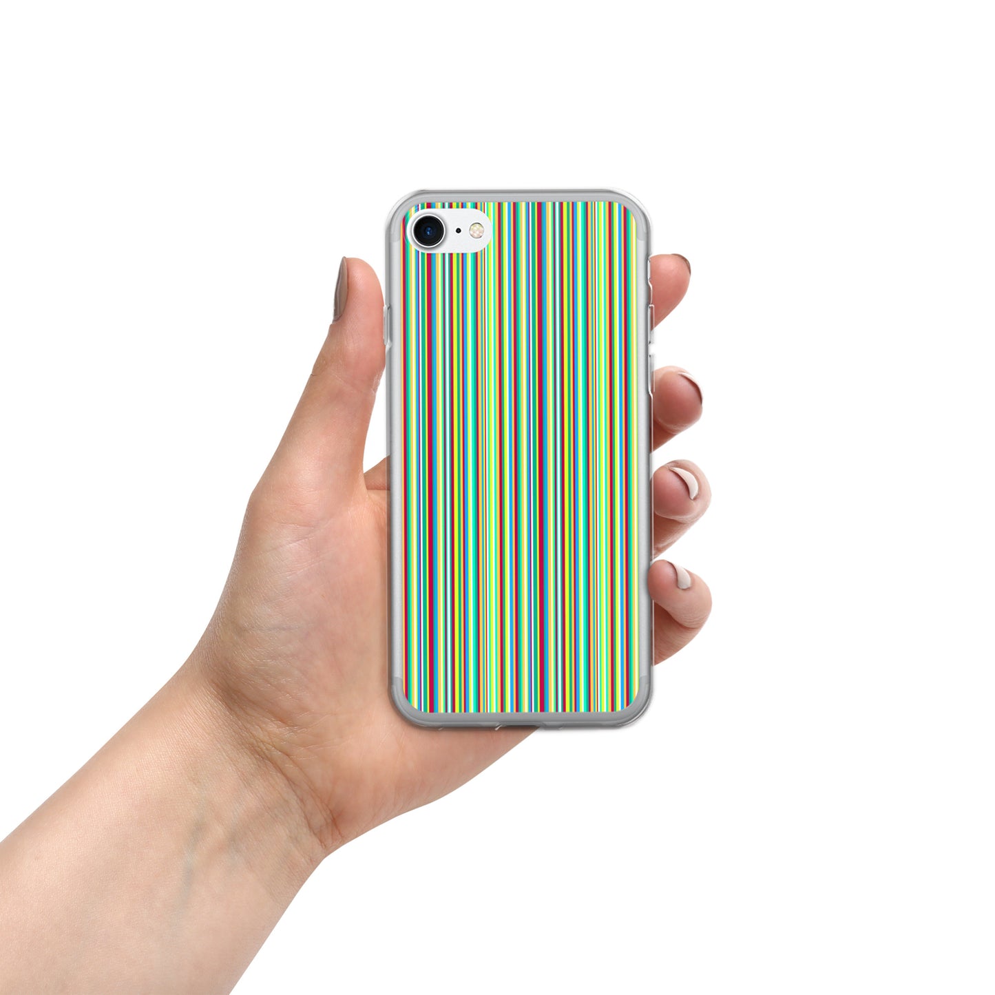 iPhone case/stripe/green