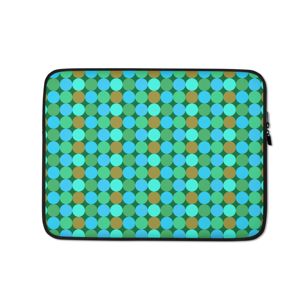 Laptop case/sleeve dot/green