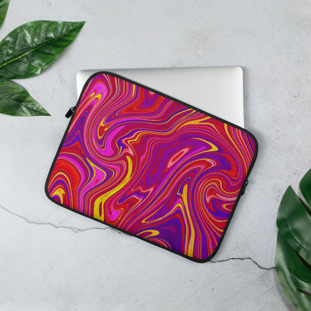 Laptop case/sleeve/marble pattern such as purple or yellow