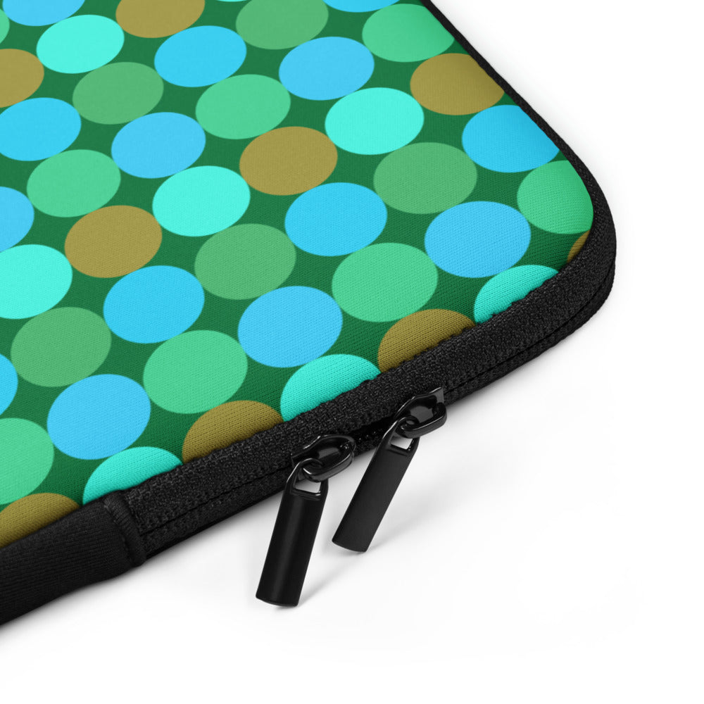 Laptop case/sleeve dot/green