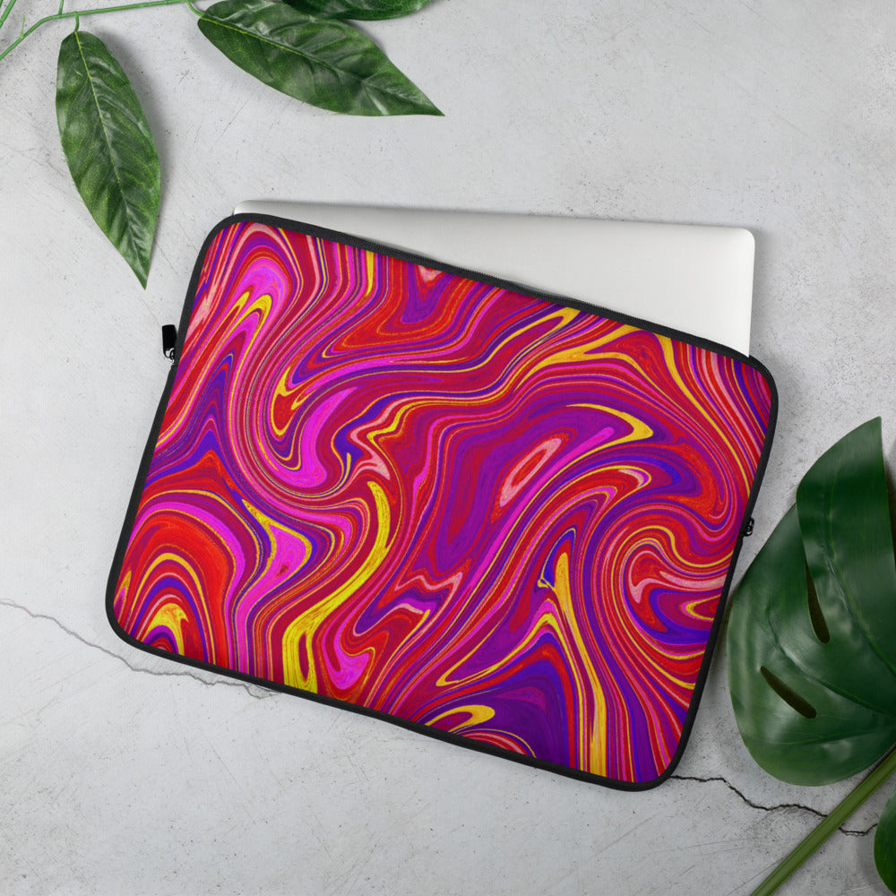 Laptop case/sleeve/marble pattern such as purple or yellow