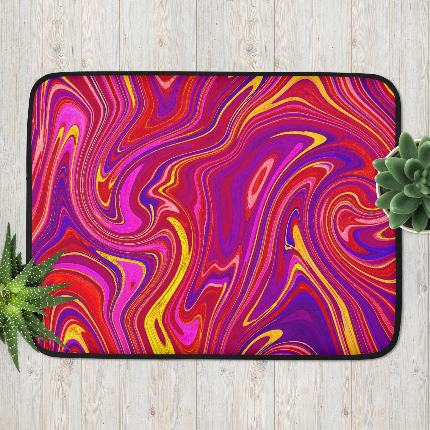 Laptop case/sleeve/marble pattern such as purple or yellow