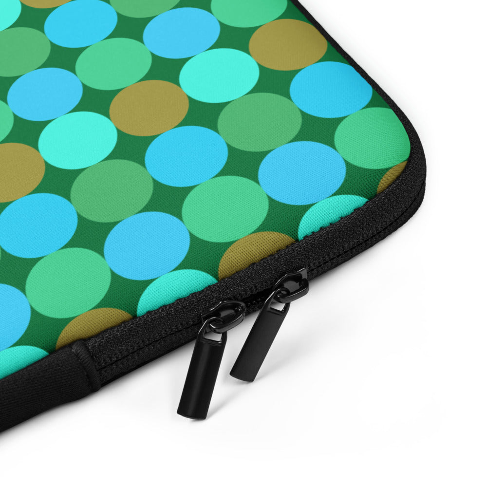 Laptop case/sleeve dot/green