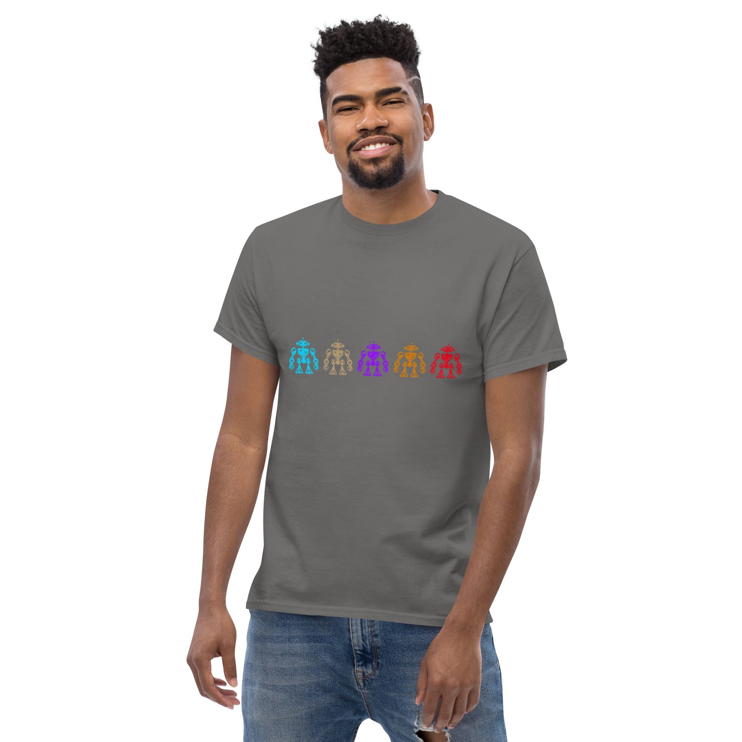 Men's Classic T-Shirt/5 Colorful Robots