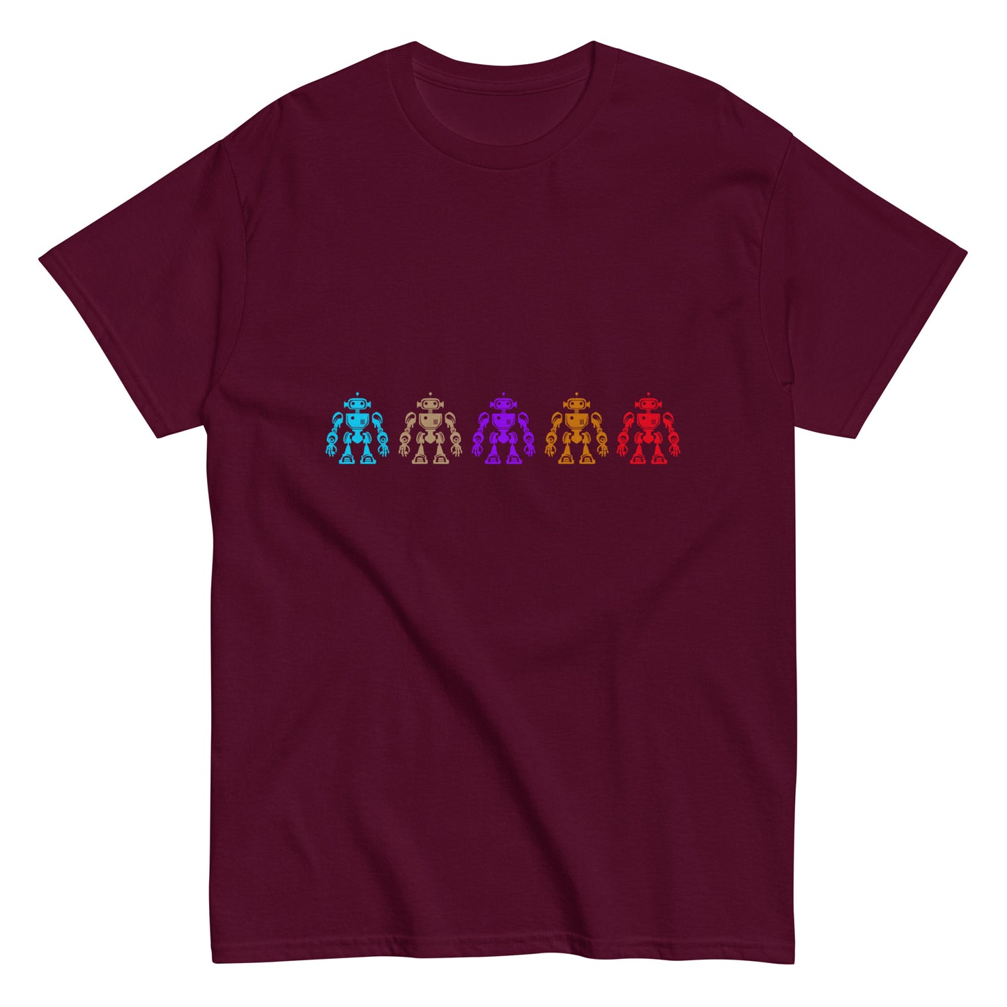 Men's Classic T-Shirt/5 Colorful Robots