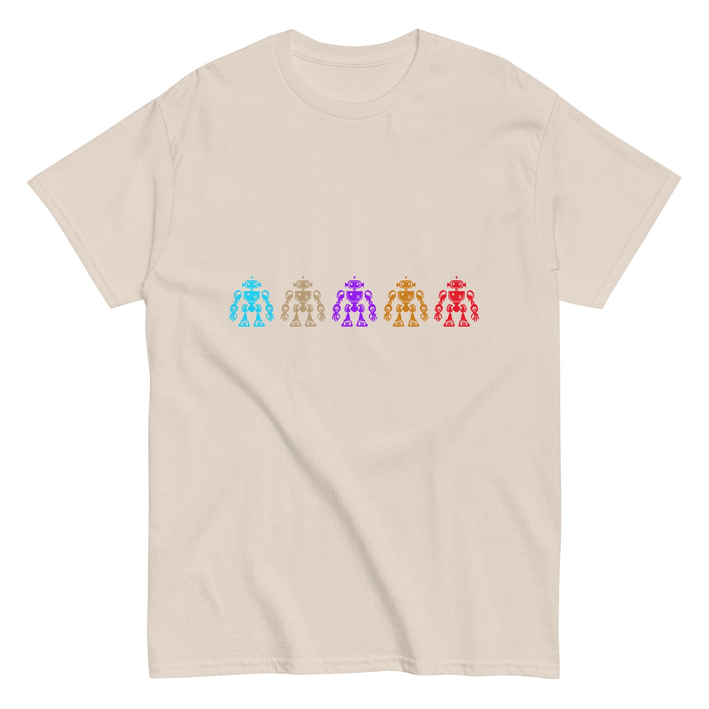 Men's Classic T-Shirt/5 Colorful Robots