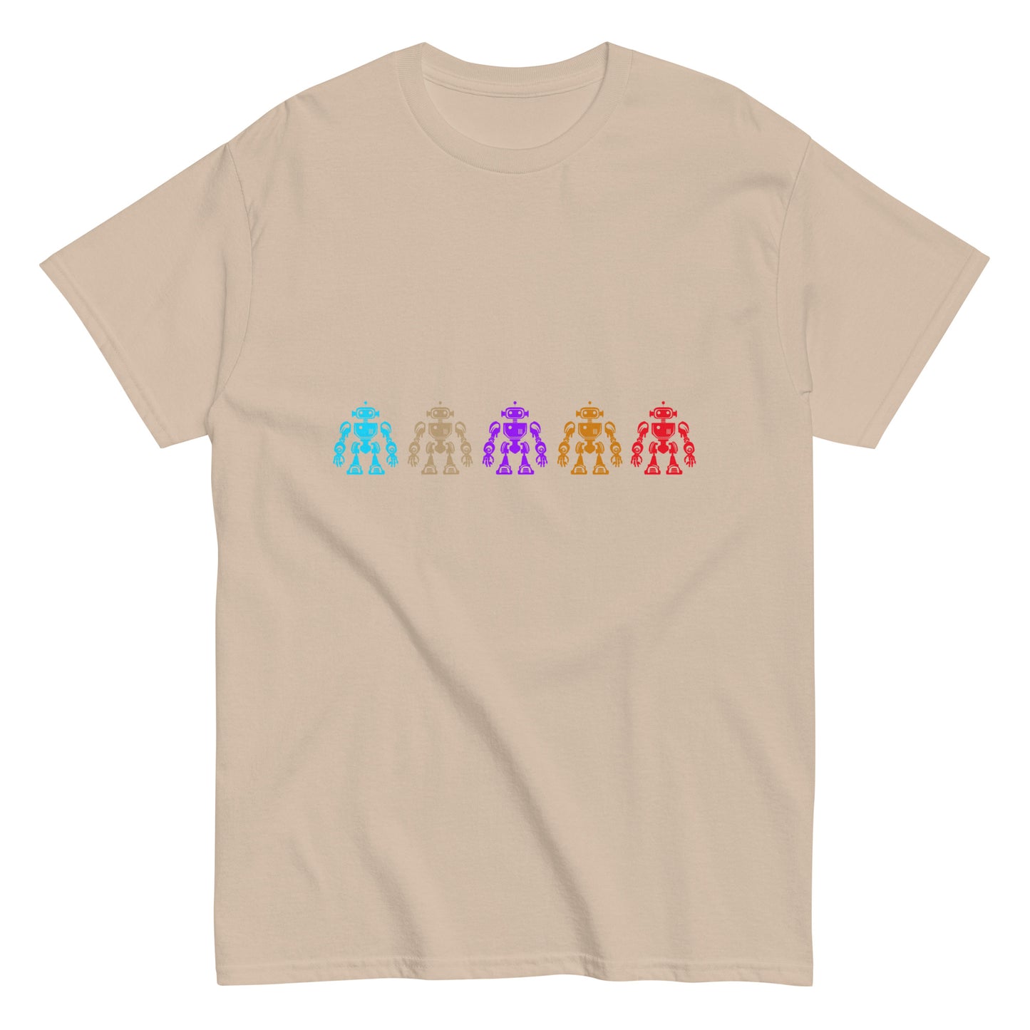 Men's Classic T-Shirt/5 Colorful Robots