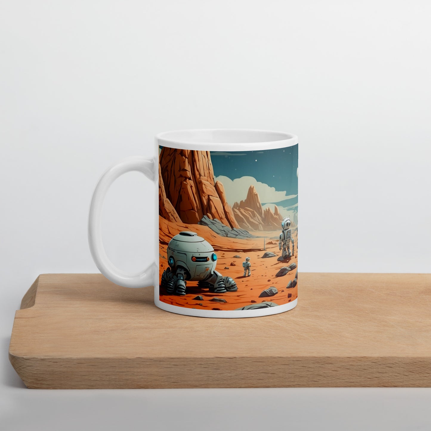 Mug (white)/Robots' exploration of the moon surface