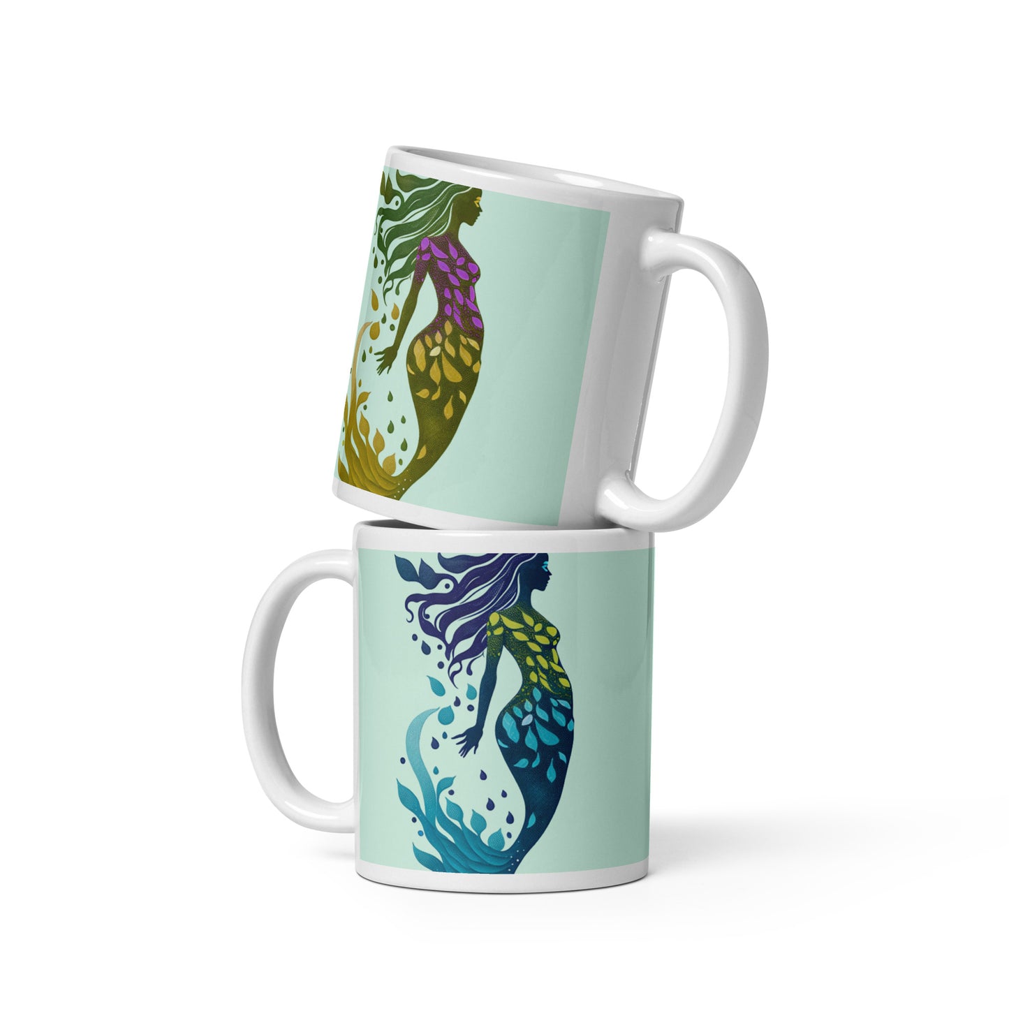 Mug (white) / Mermaid illustration