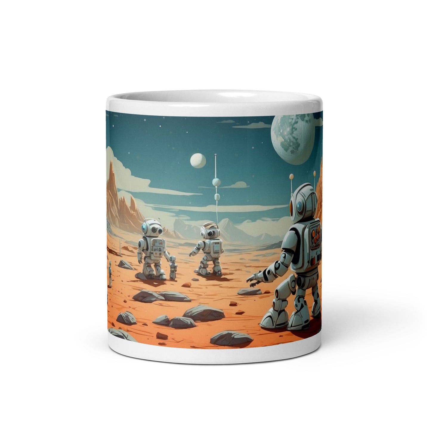 Mug (white)/Robots' exploration of the moon surface