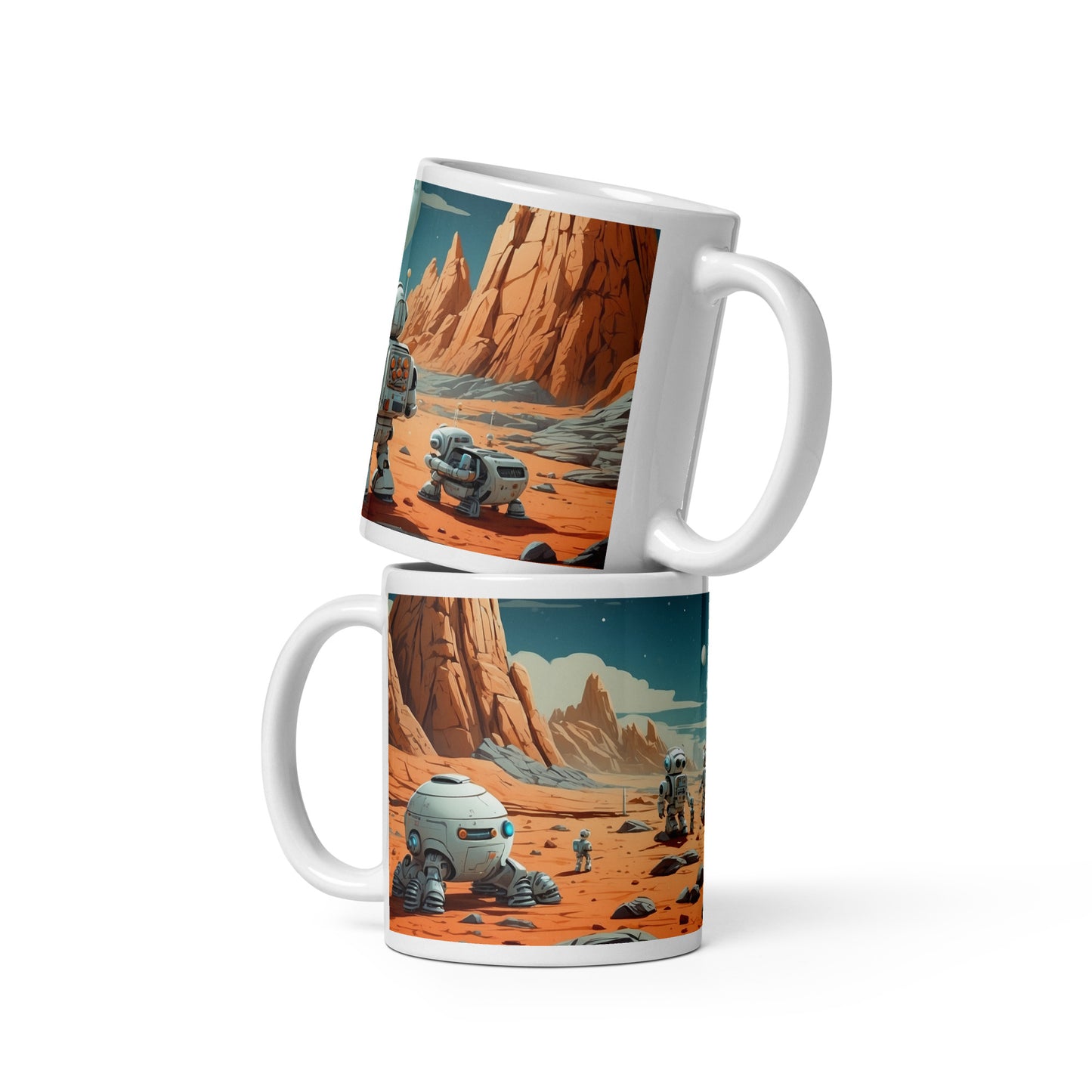 Mug (white)/Robots' exploration of the moon surface