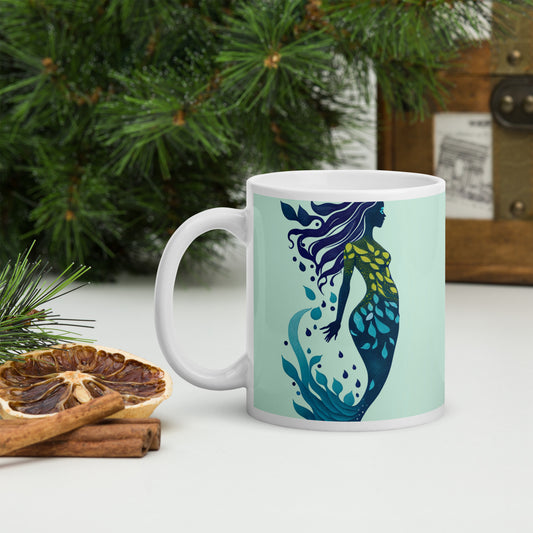 Mug (white) / Mermaid illustration