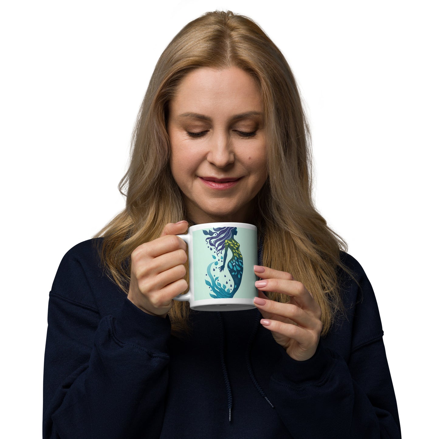 Mug (white) / Mermaid illustration