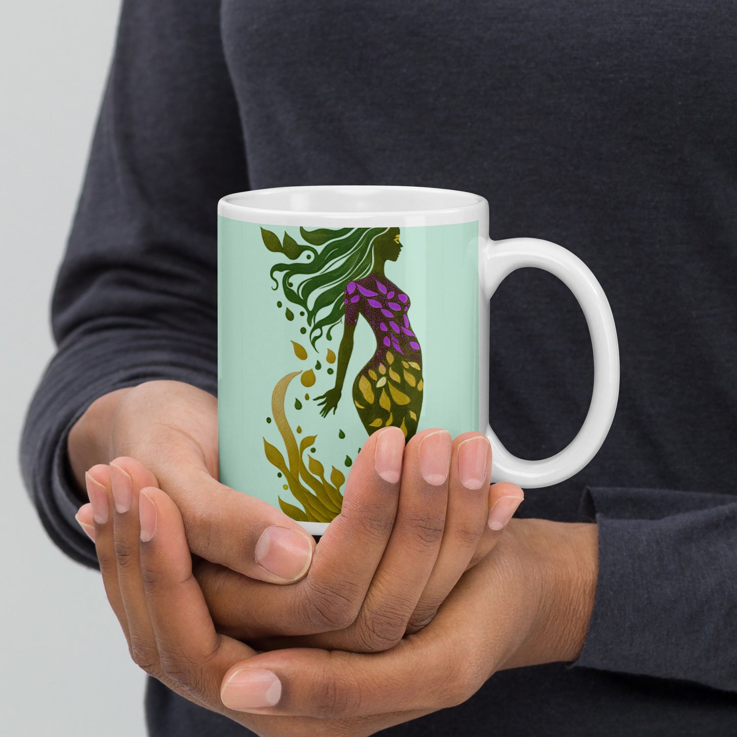 Mug (white) / Mermaid illustration