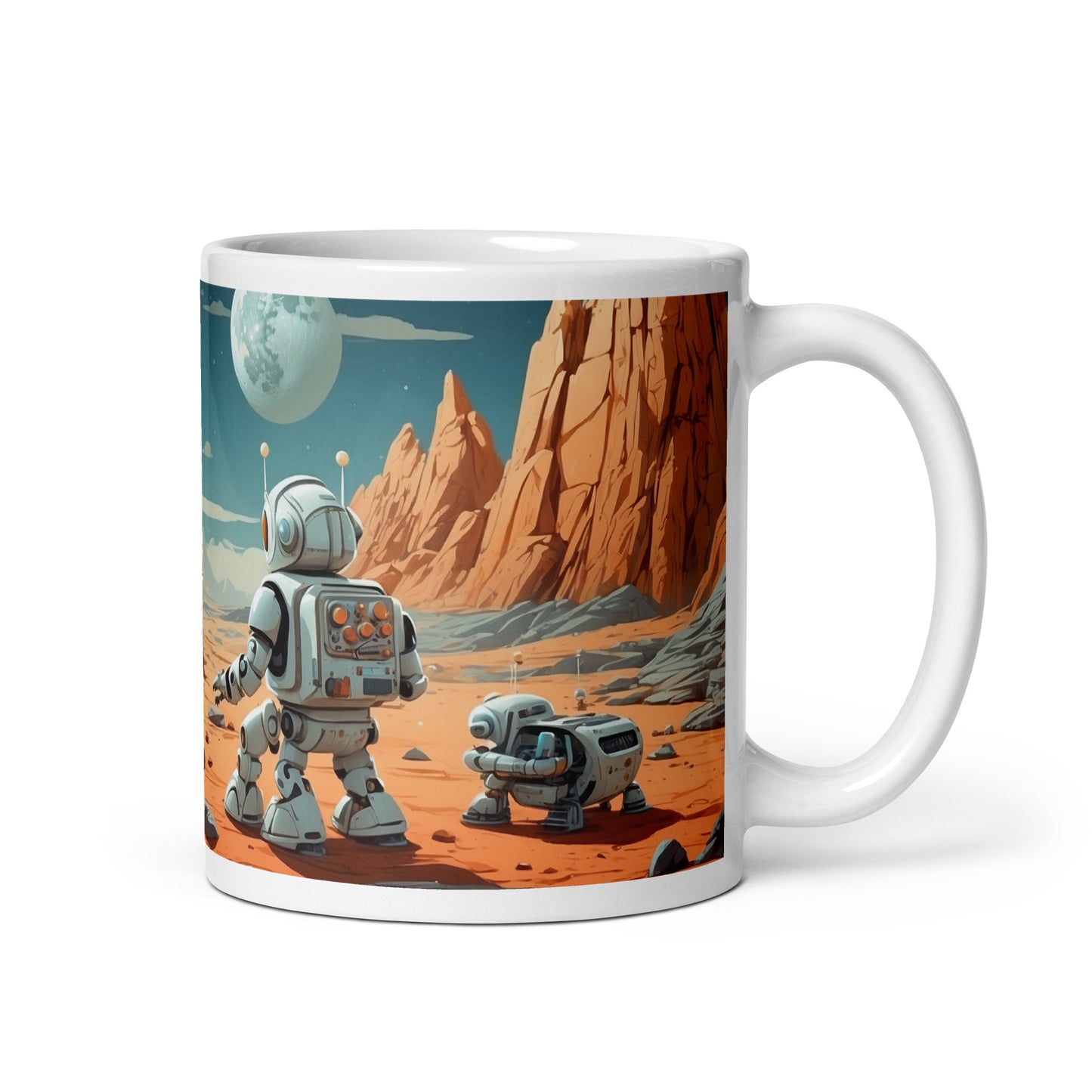 Mug (white)/Robots' exploration of the moon surface