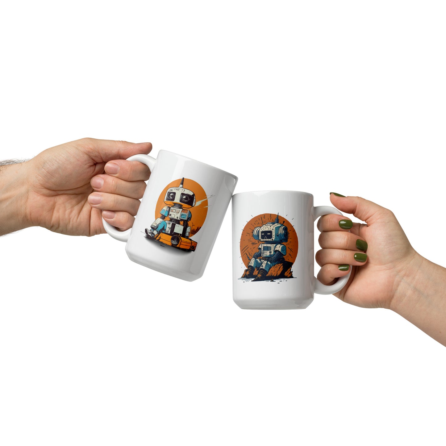 Mug (white)/Retro robot