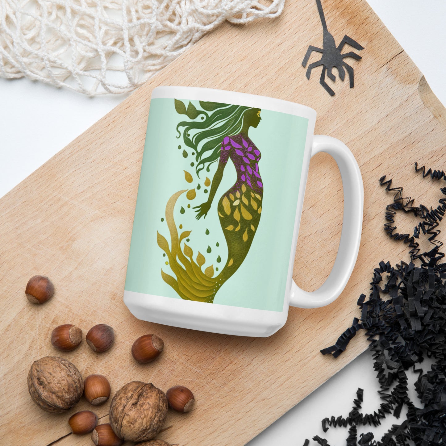 Mug (white) / Mermaid illustration