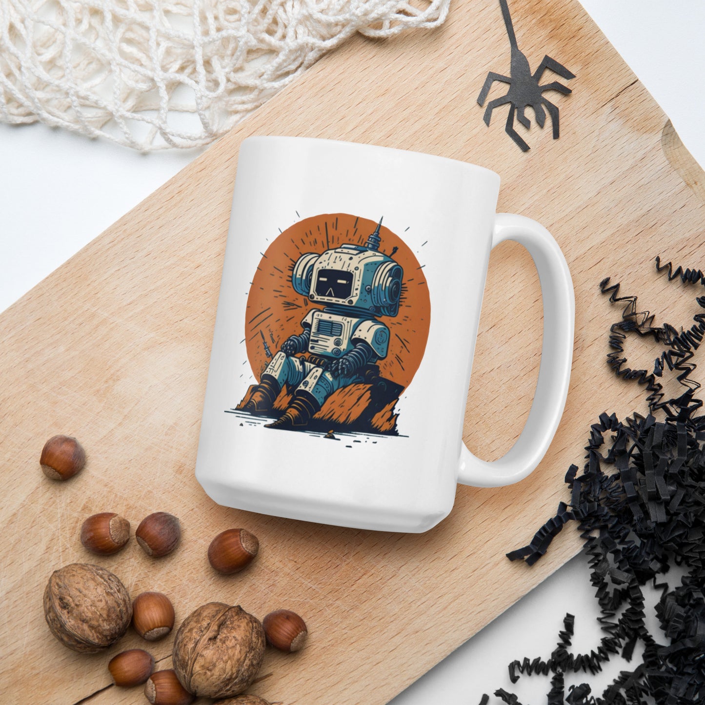 Mug (white)/Retro robot