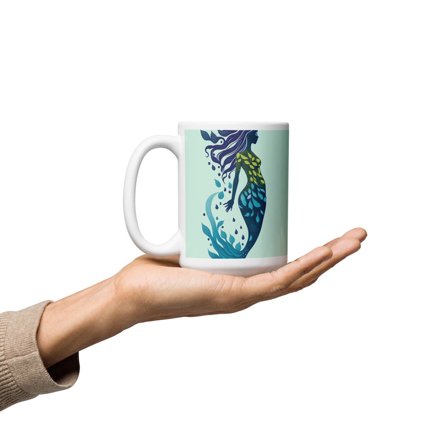 Mug (white) / Mermaid illustration