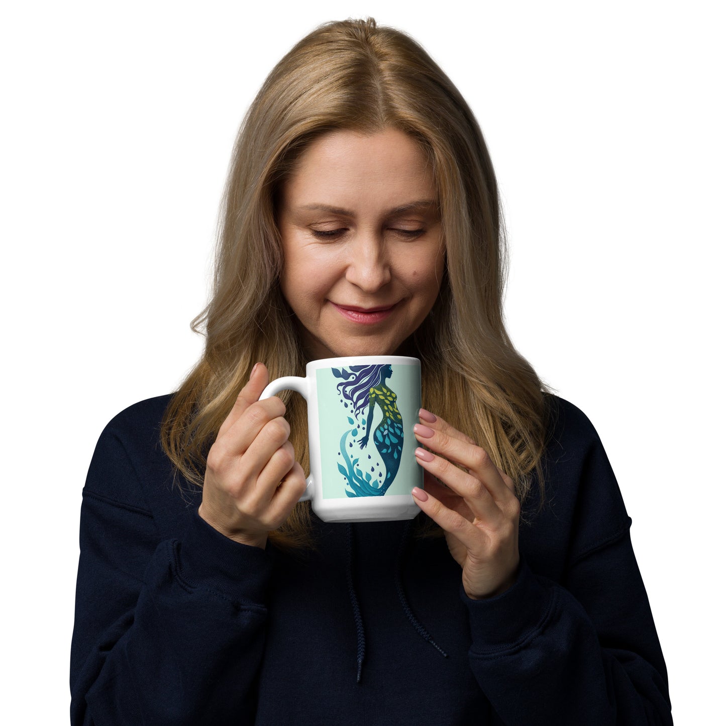 Mug (white) / Mermaid illustration