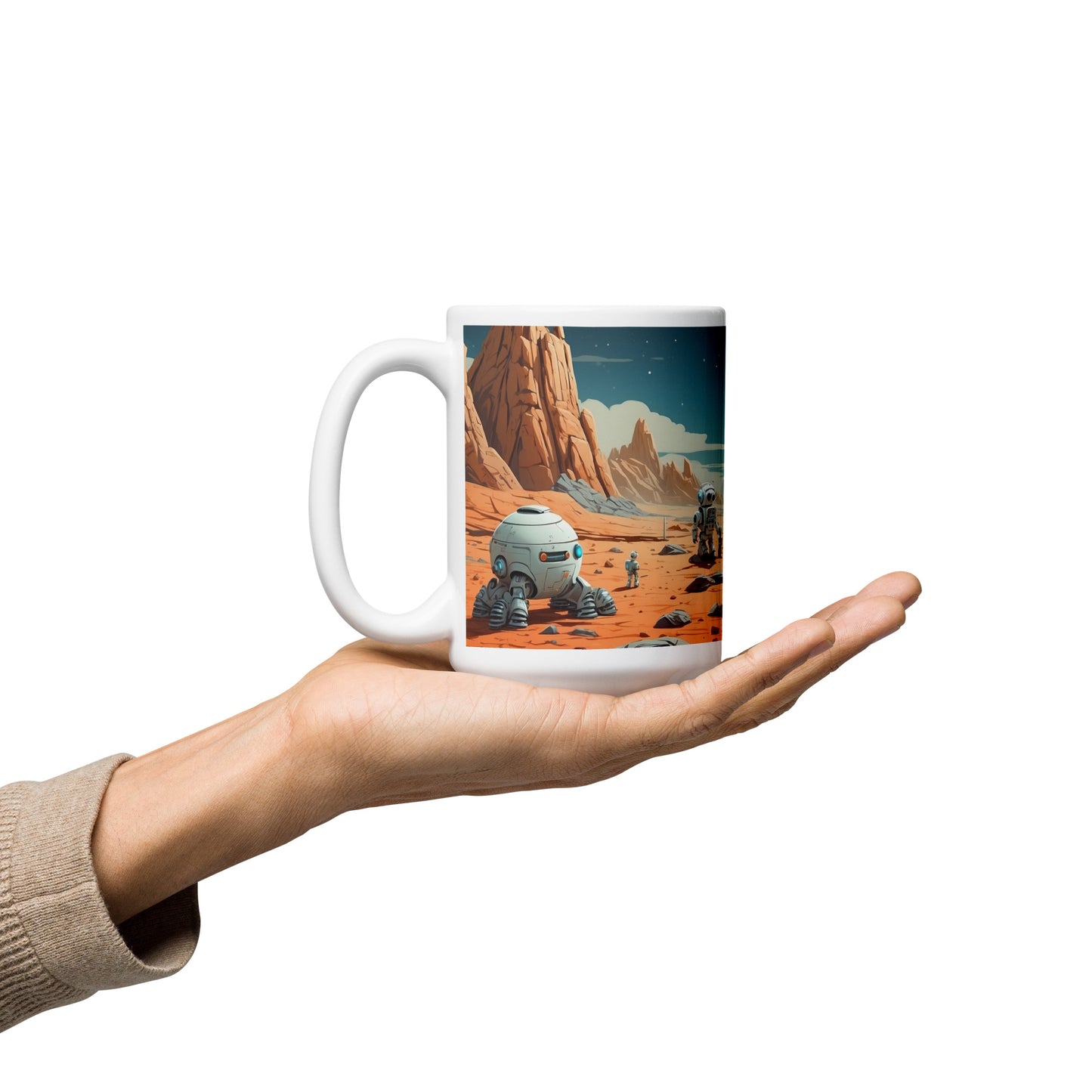 Mug (white)/Robots' exploration of the moon surface