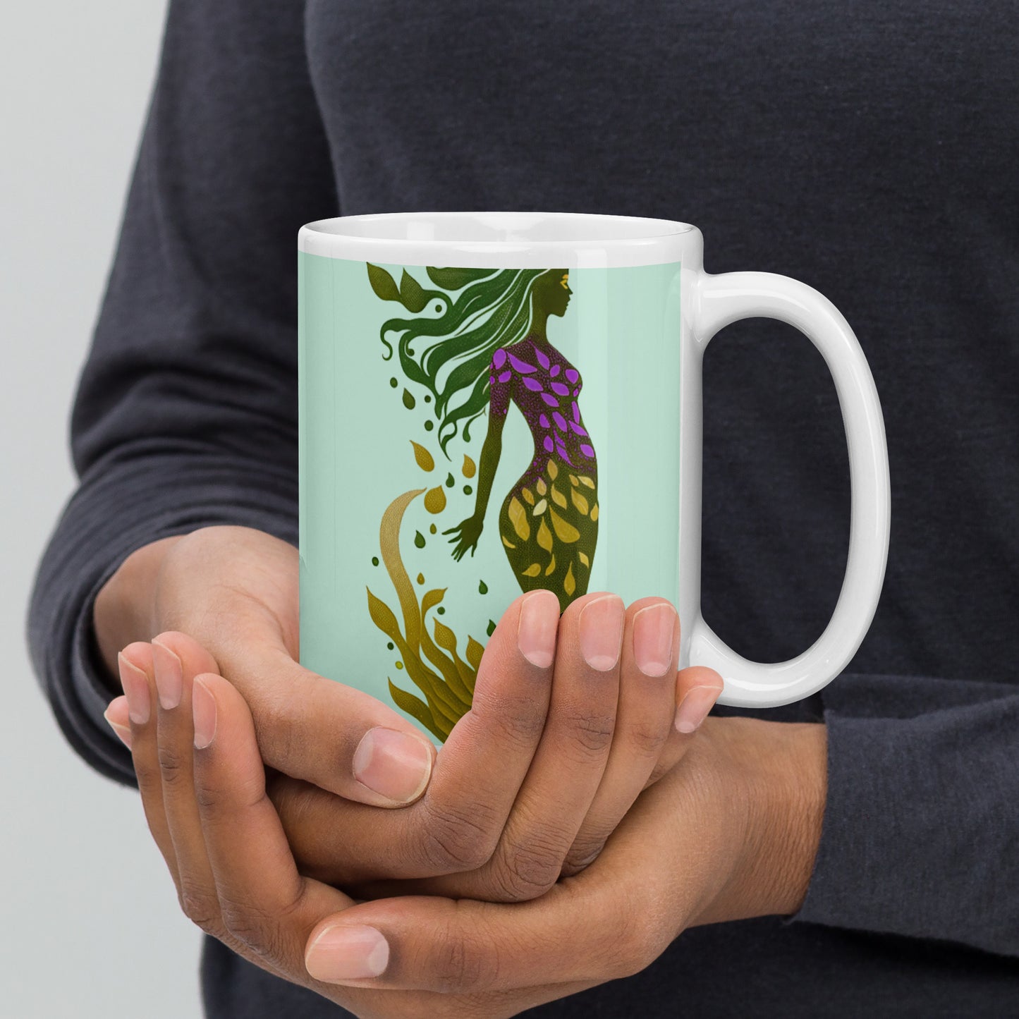 Mug (white) / Mermaid illustration