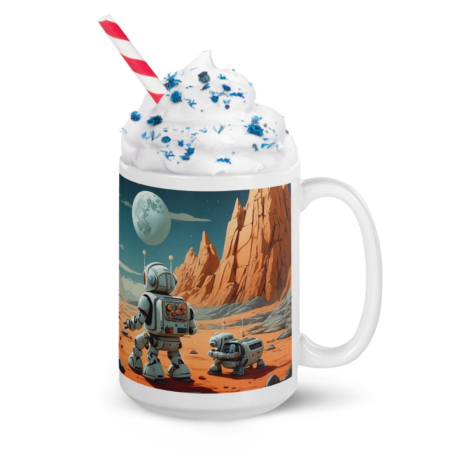 Mug (white)/Robots' exploration of the moon surface