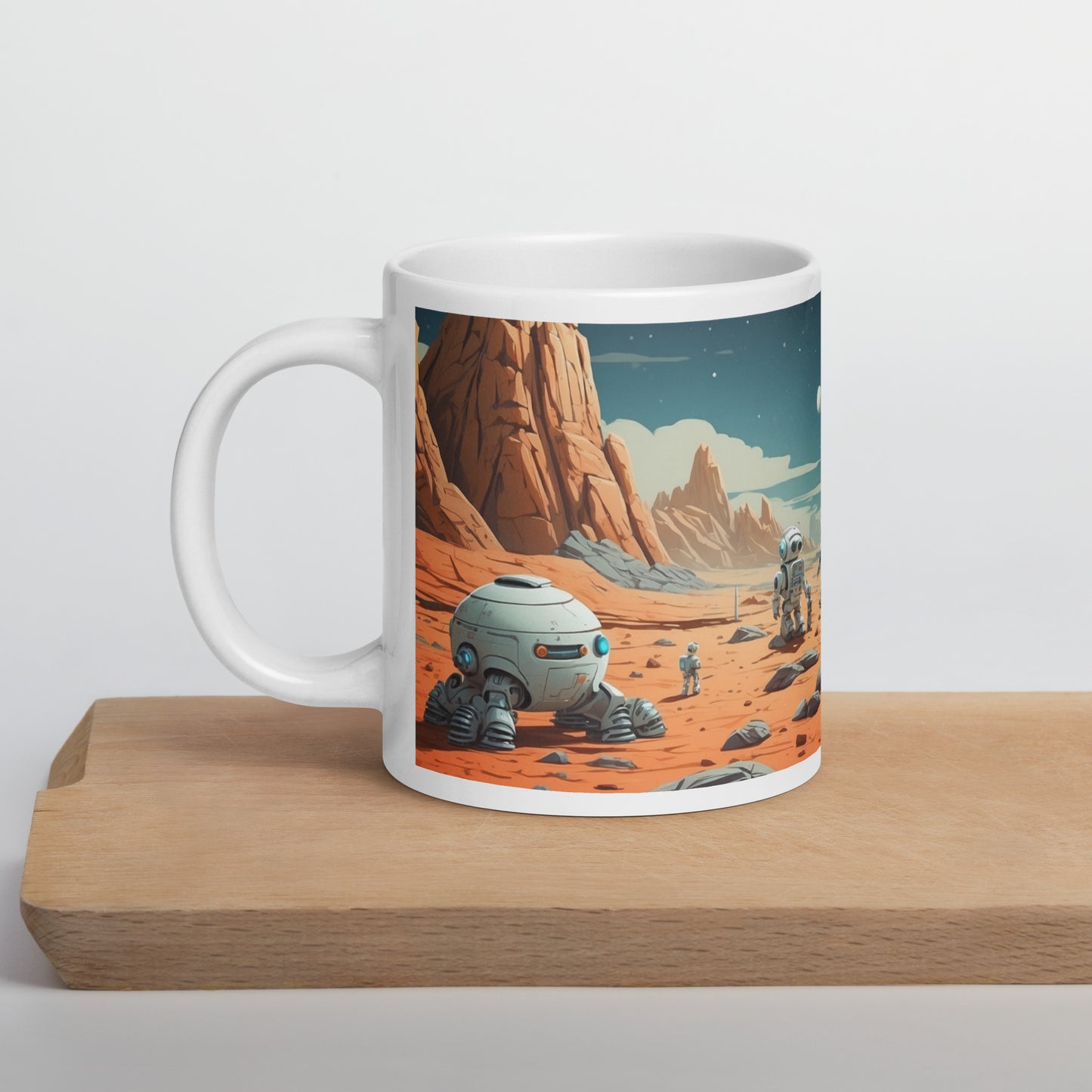 Mug (white)/Robots' exploration of the moon surface