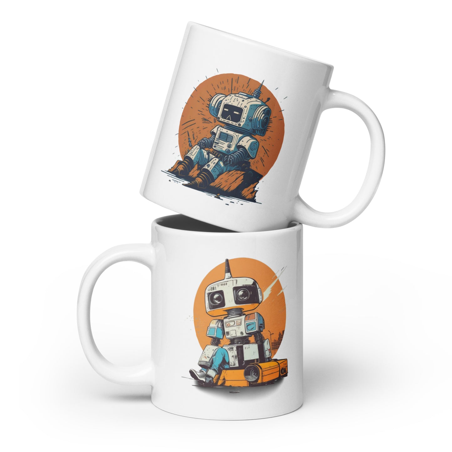 Mug (white)/Retro robot