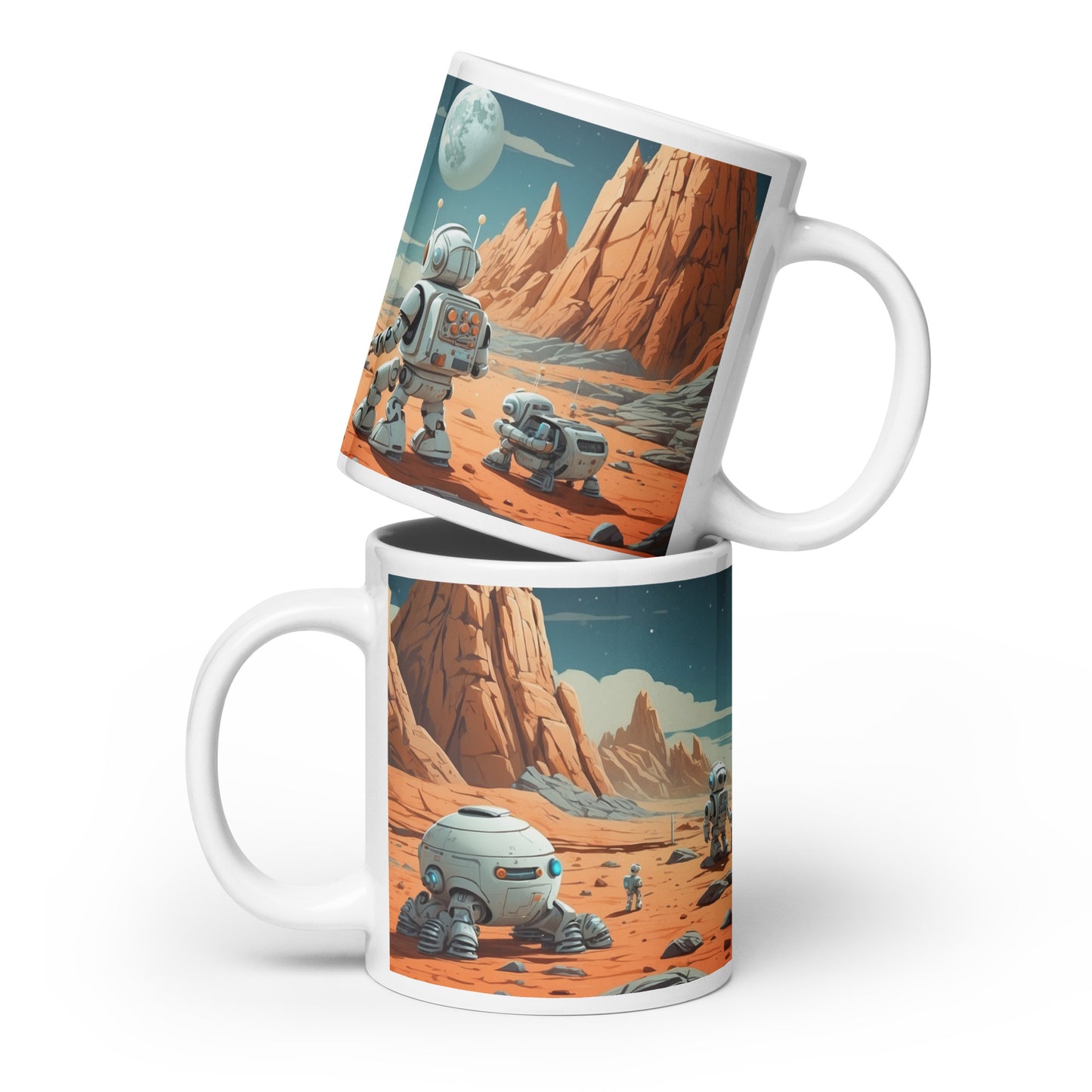 Mug (white)/Robots' exploration of the moon surface