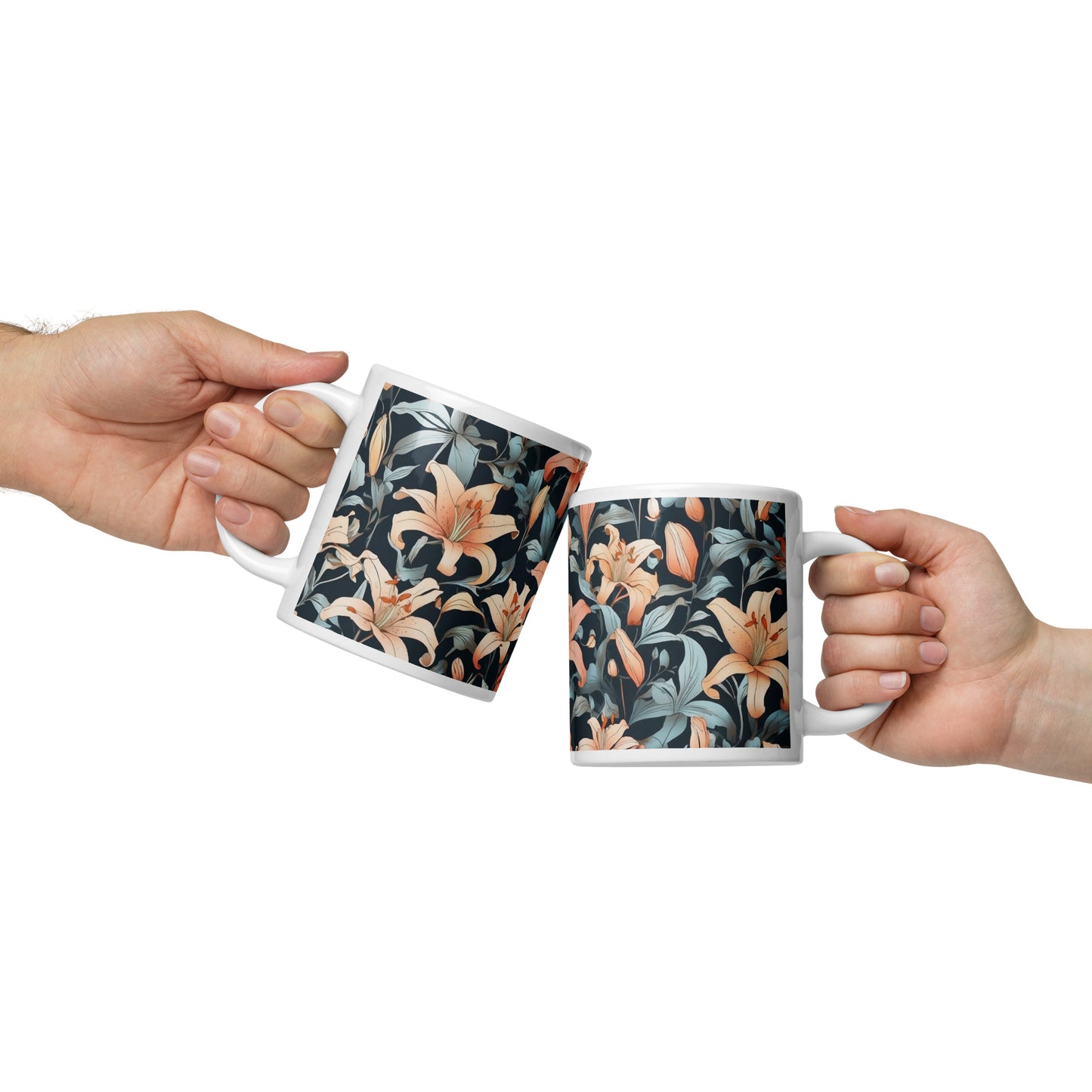 Mug (white)/lily/black