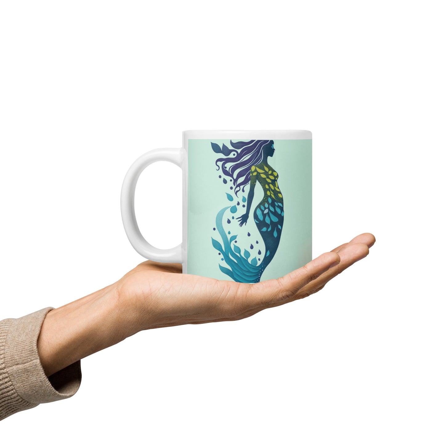 Mug (white) / Mermaid illustration