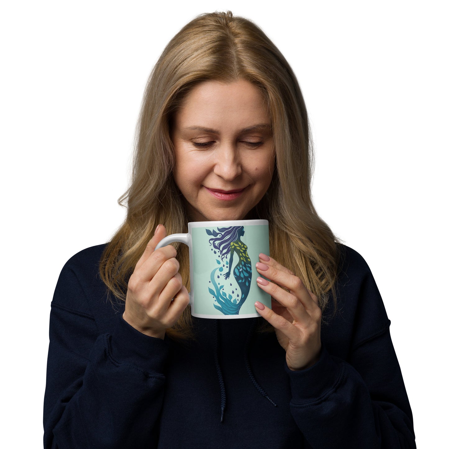 Mug (white) / Mermaid illustration