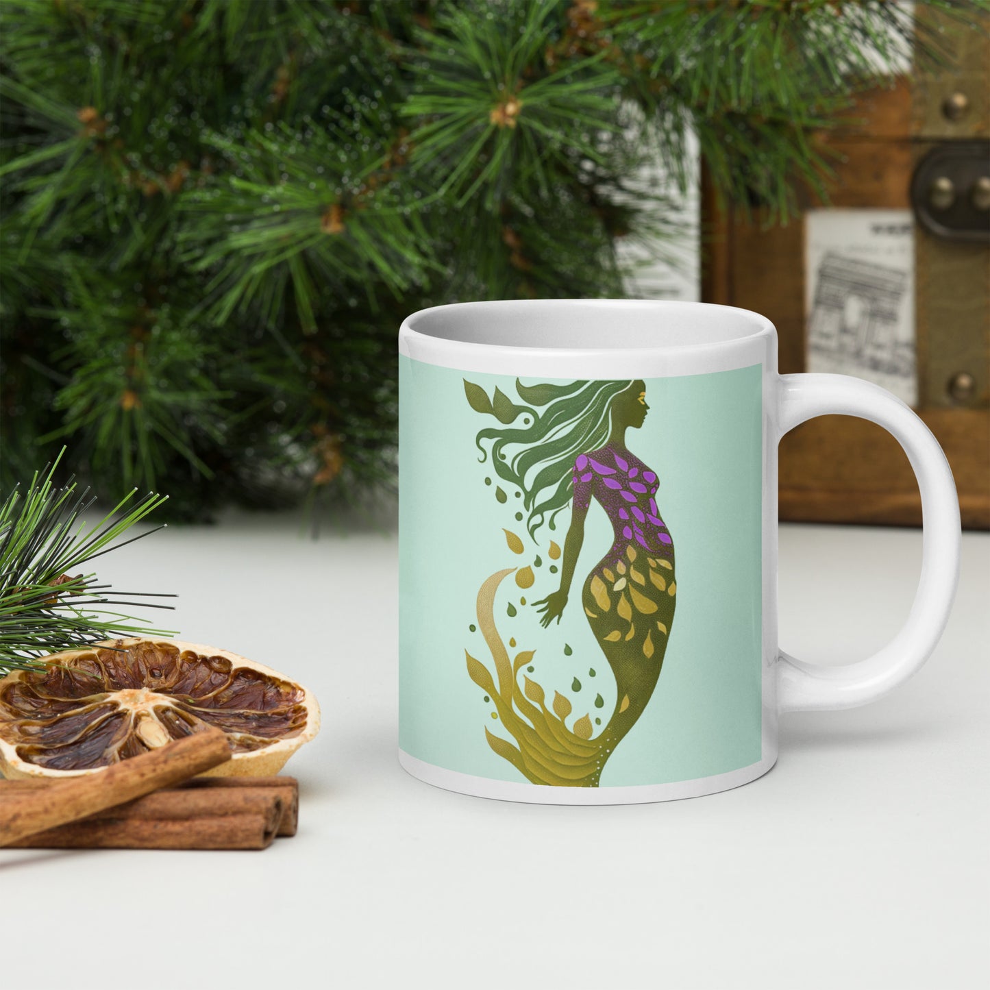 Mug (white) / Mermaid illustration