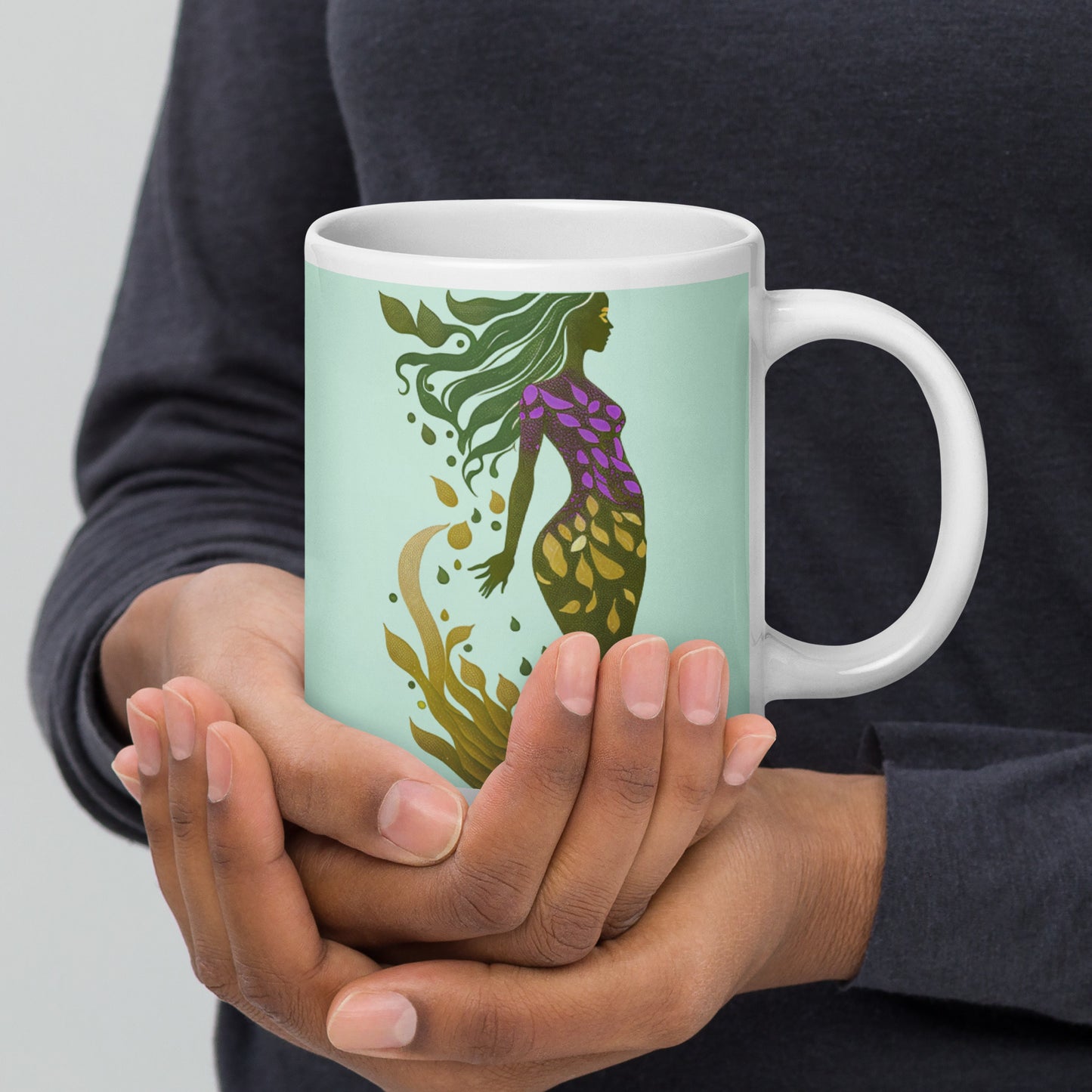 Mug (white) / Mermaid illustration